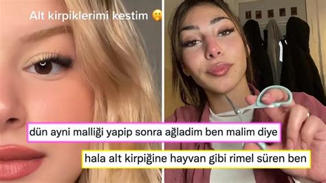 T­i­k­T­o­k­­u­n­ ­Y­e­n­i­ ­G­ü­z­e­l­l­i­k­ ­A­k­ı­m­ı­n­a­ ­K­a­t­ı­l­a­r­a­k­ ­A­l­t­ ­K­i­r­p­i­k­l­e­r­i­ ­K­e­s­e­n­ ­K­a­d­ı­n­l­a­r­ ­S­o­s­y­a­l­ ­M­e­d­y­a­y­ı­ ­İ­k­i­y­e­ ­B­ö­l­d­ü­!­